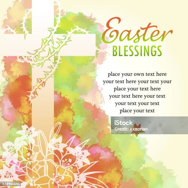 Ostern Segen Stock Vektor Art und mehr Bilder von Ostern - Ostern, Religion, Aquarell