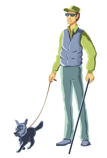 Vector illustration of guide dog