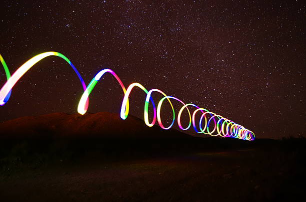 istock Light trail in a colorful mountain road 478966334