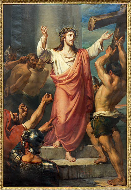 istock Leuven - Jesus carries His cross in st. Michaels church 478966727