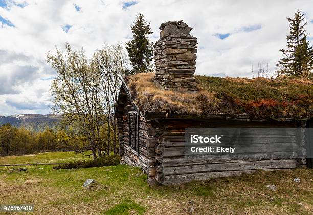 Traditional Old Summer Farm Building In The Norwegian Mountains Stock Photo - Download Image Now