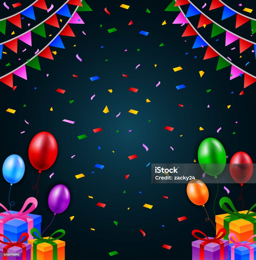 Happy Birthday Background Stock Illustration - Download Image Now - 2015,  Abstract, Anniversary - iStock