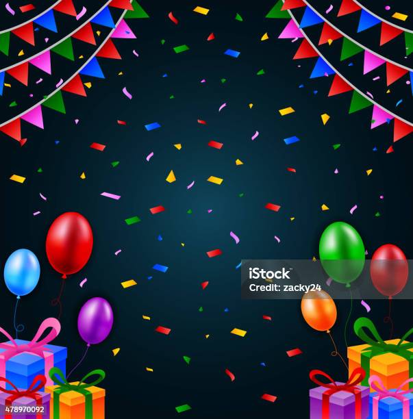 Happy Birthday Background Stock Illustration - Download Image Now - 2015,  Abstract, Anniversary - iStock