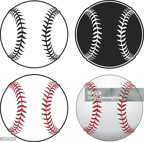 Baseballs Stock Illustration - Download Image Now - Baseball - Ball, Baseball - Sport, Softball - Sport
