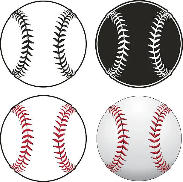 Vector illustration of Baseballs