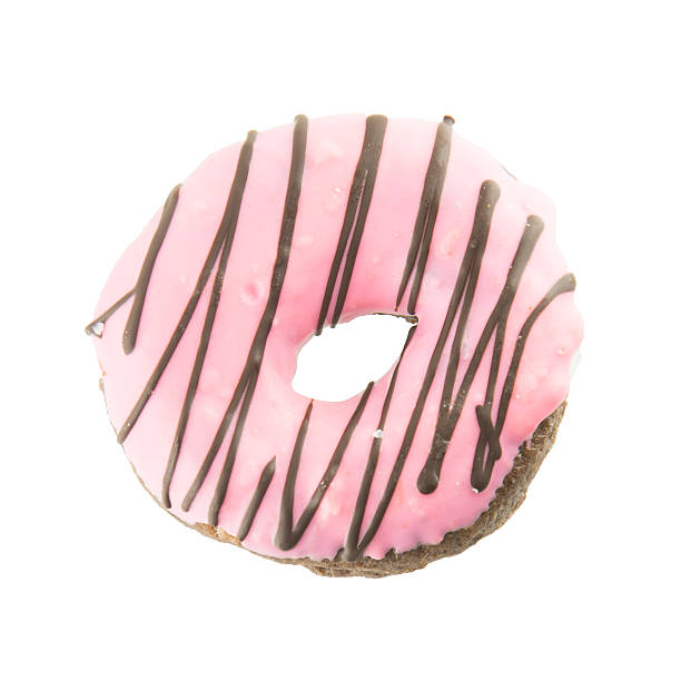 istock Donut strawberry chocolate milk isolated on a White Background 478970940