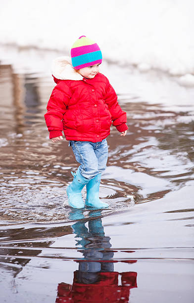 istock Girl Walking in Large Puddle 478974053