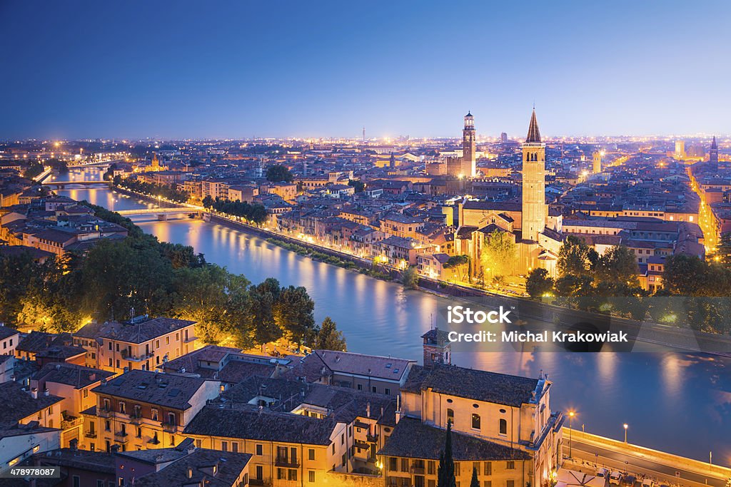 Verona à noite - Royalty-free Verona - Itália Foto de stock