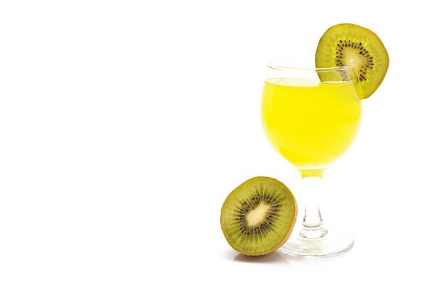 kiwi juice isolated on white background