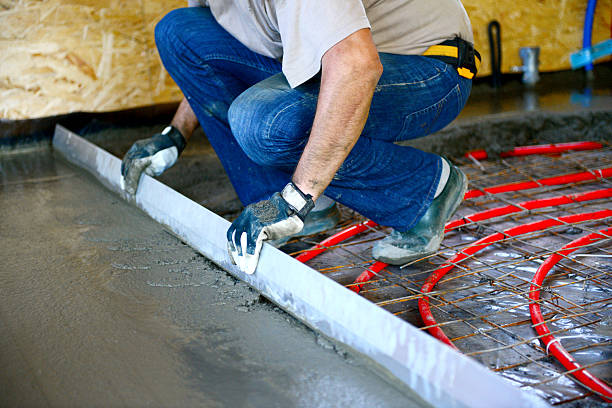 Warm water floor,pouring concrete floor