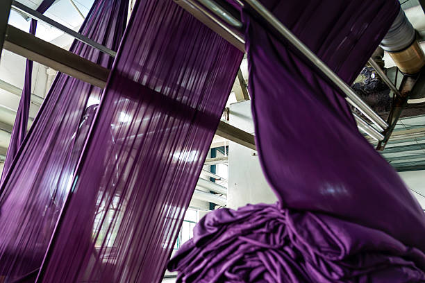 przemysł włókienniczy - textile industry textile wool textile factory zdjęcia i obrazy z banku zdjęć