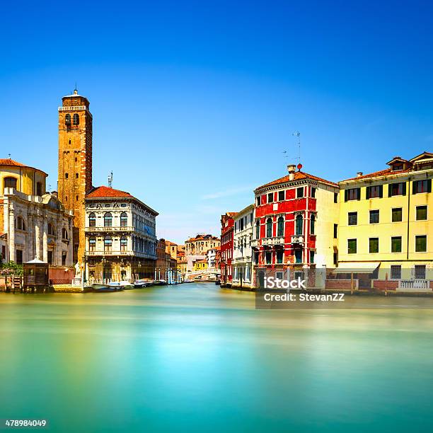 Venice Grand Canal San Geremia Church Campanile Landmark Italy Stock Photo - Download Image Now