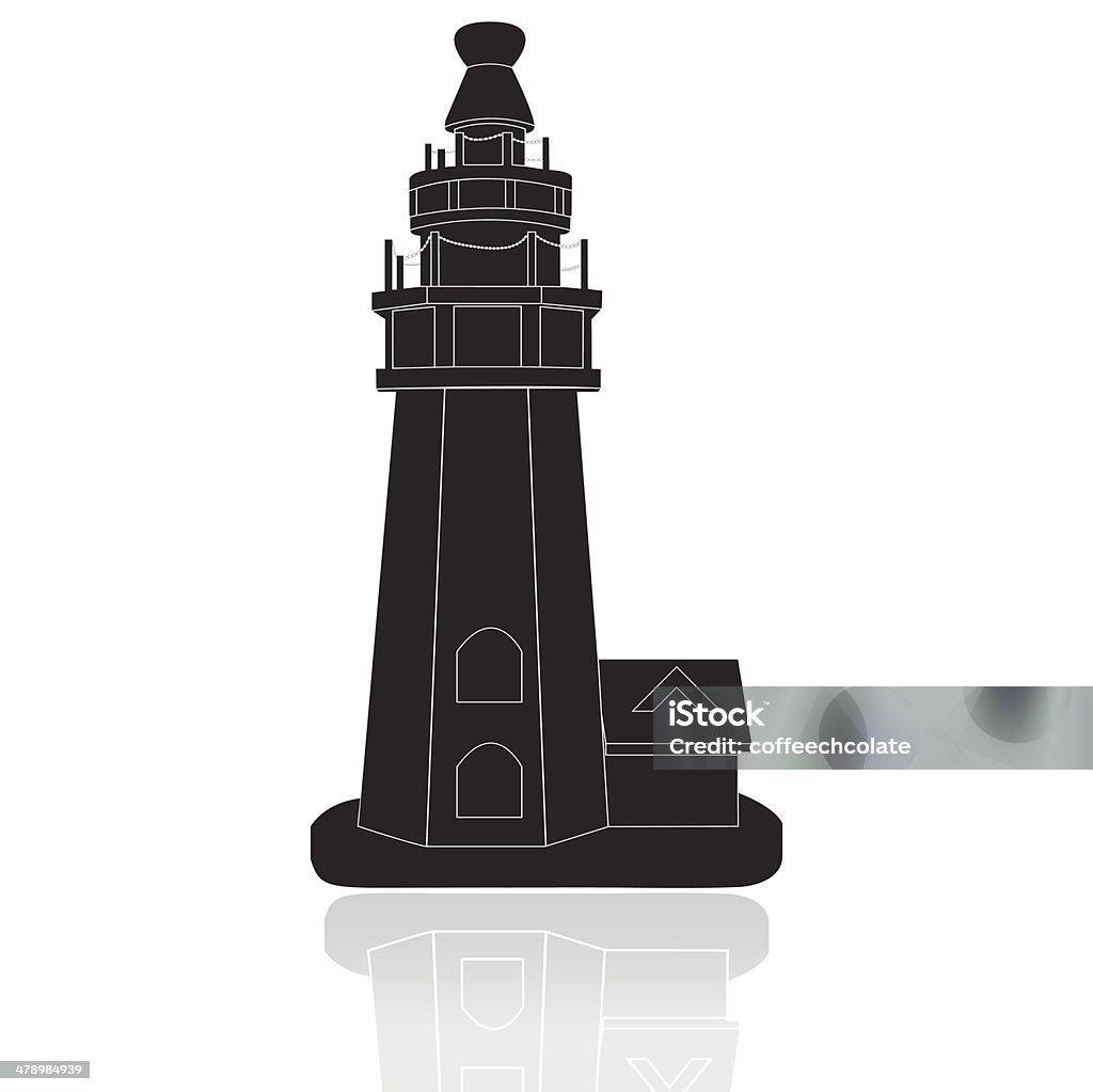 シルエットベクトルの灯台 - イラストレーションのロイヤリティフリーベクトルアート