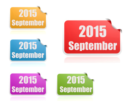 September of 2015 image with hi-res rendered artwork that could be used for any graphic design.