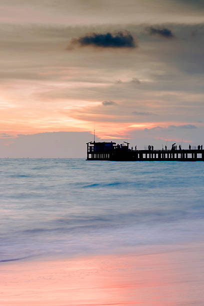 istock Bridge on sea silhouette photo 478988748