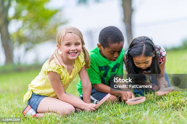 Looking For Insects Stock Photo - Download Image Now - 8-9 Years, African Ethnicity, African-American Ethnicity