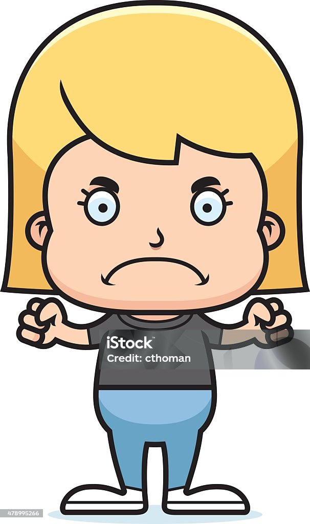 Cartoon Angry Girl Stock Illustration - Download Image Now - 2015, Anger,  Cartoon - iStock