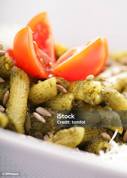 Pasta With Pesto Sauce Stock Photo - Download Image Now - Cheese, Close-up, Color Image