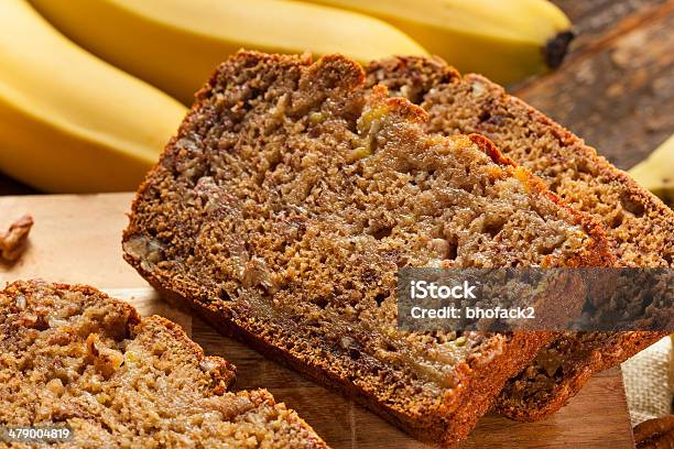 Homemade Banana Nut Bread Stock Photo - Download Image Now - Baked, Baked Pastry Item, Banana