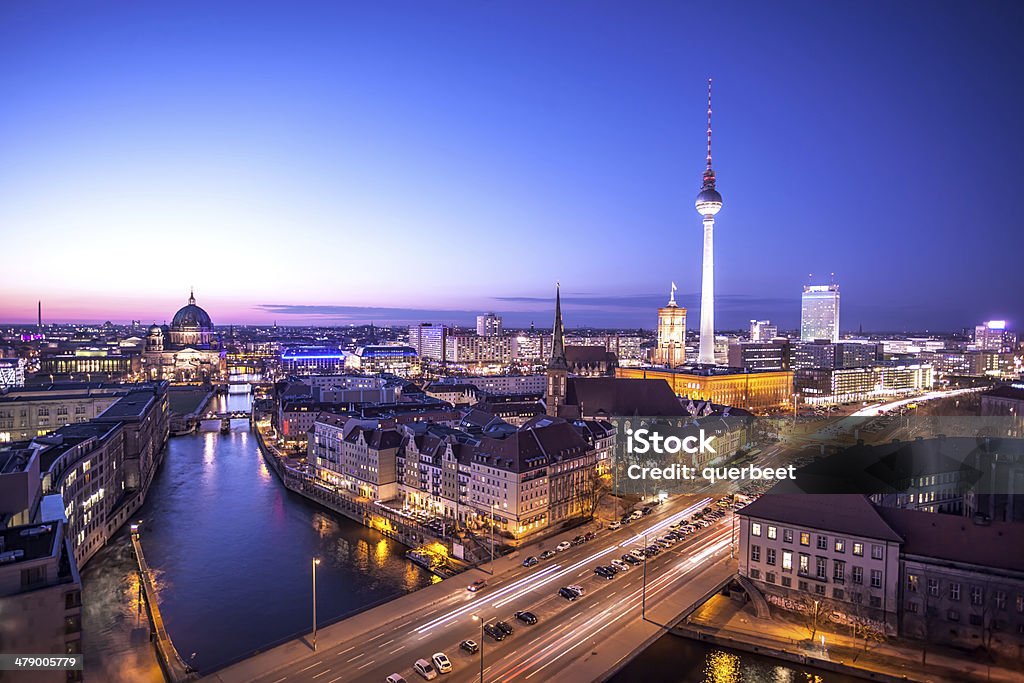 Berlin Skyline at Night Berlin Stock Photo