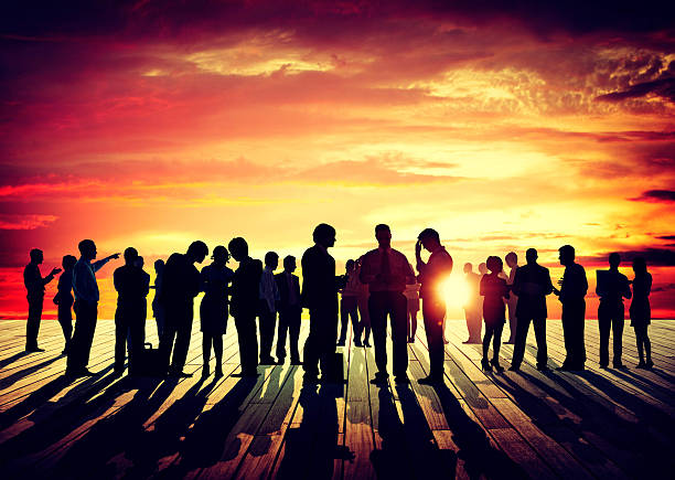 istock Back Lit Business People Discussion Skyline Concept 479005952