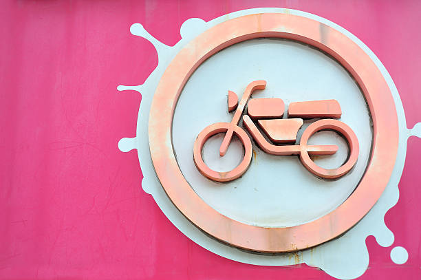 istock Motocycle symbol in parking place 479005974
