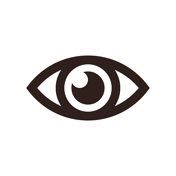 Eye icon Eye icon isolated on white background human eye stock illustrations