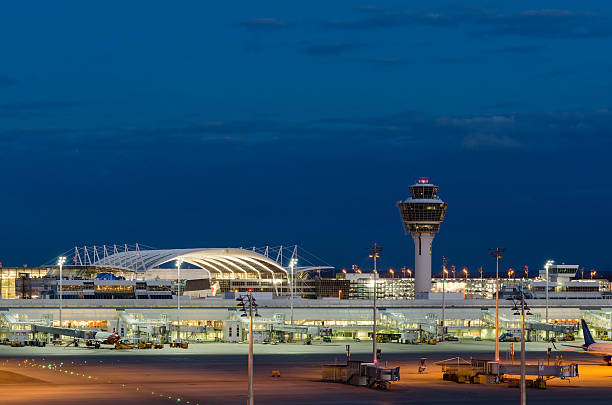 istock Munich Airport at Night 479014493