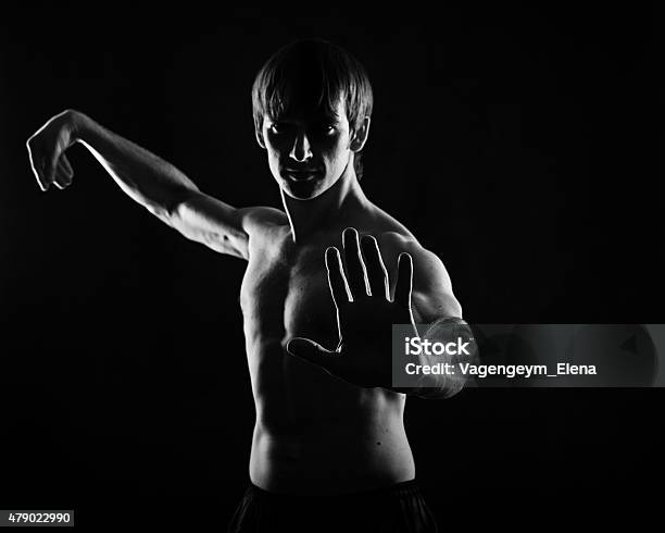 Kung Fu Athletes Do Self Defense Kata Stock Photo - Download Image Now - 2015, Activity, Adult