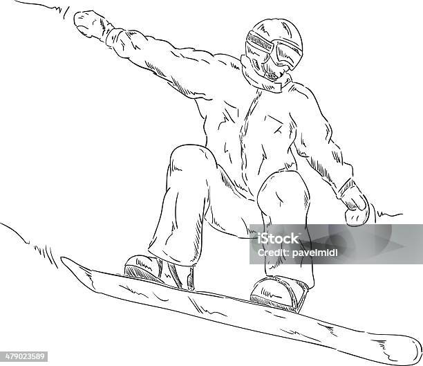 Vetores de Snowboard e mais imagens de Desenhar - Atividade - Desenhar - Atividade, Esqui - Esqui e snowboard, Adulto