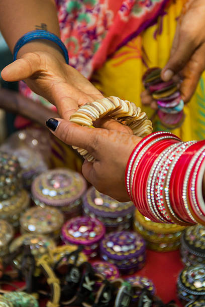 istock Handmade colorful artificial jewelry form seashell in Goa. 479027238