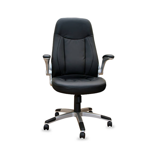 istock Modern office chair from black leather. Isolated 479029672