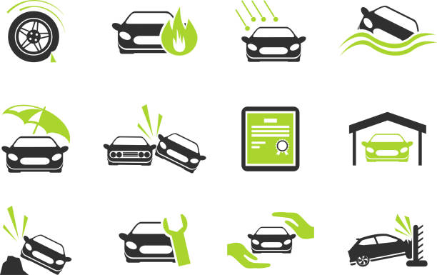 Car Insurance Icons Car Insurance Icons. See also: car hailstorm stock illustrations