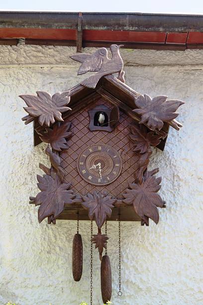 antigo alemão cuco - cuckoo clock clock german culture antique - fotografias e filmes do acervo