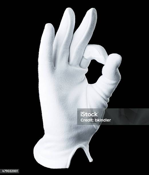 Ok Geste Stockfoto und mehr Bilder von Handschuh - Handschuh, Weiß, OK-Zeichen