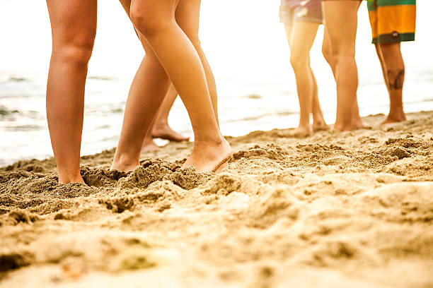 istock Friends having a party on the beach at dusk 479033512