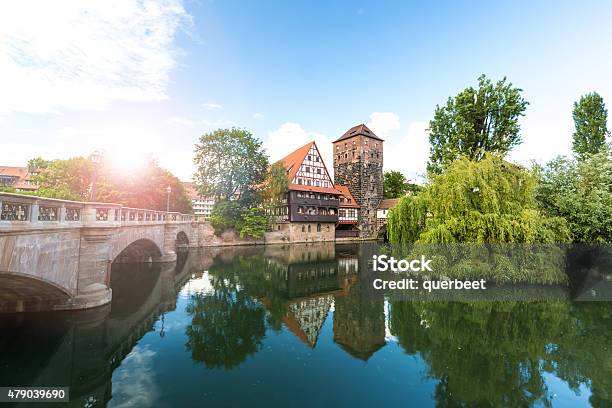Weinstadl And Henkersteg Nuremberg Stock Photo - Download Image Now - Nuremberg, Summer, Landscape - Scenery