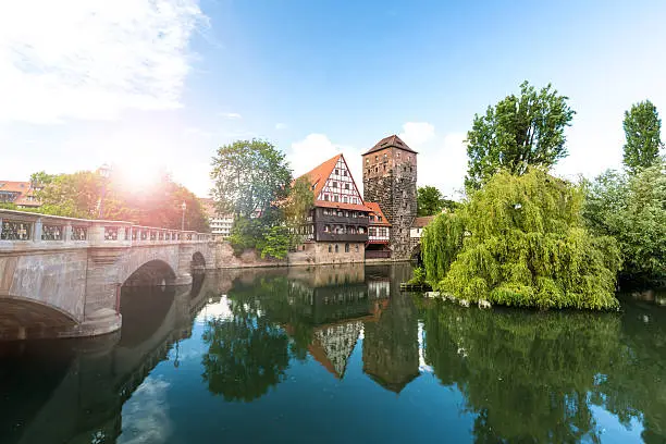 Weinstadl und Henkersteg with sunlight