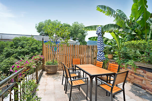 istock Stylish outdoor terrace 479039989