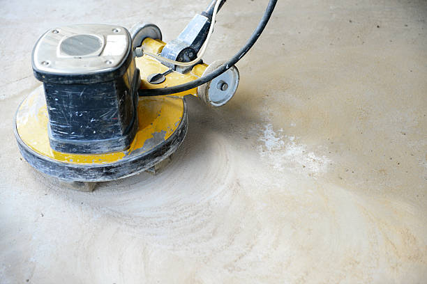 研磨コンクリートの床、研磨機 - grind ストックフォトと画像