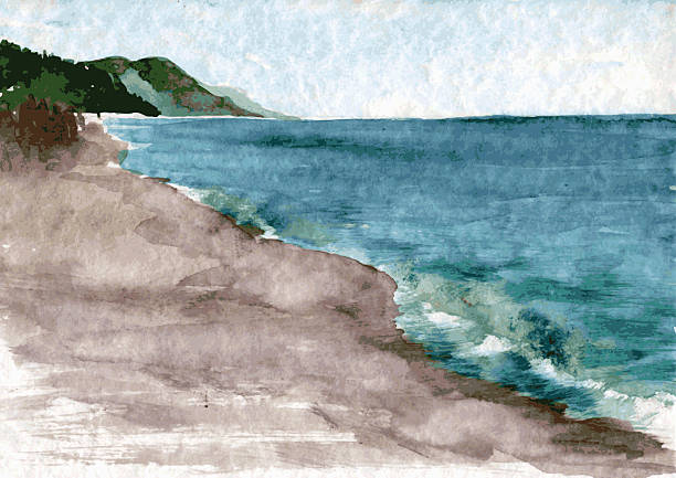istock watercolor coast of sea 479047668