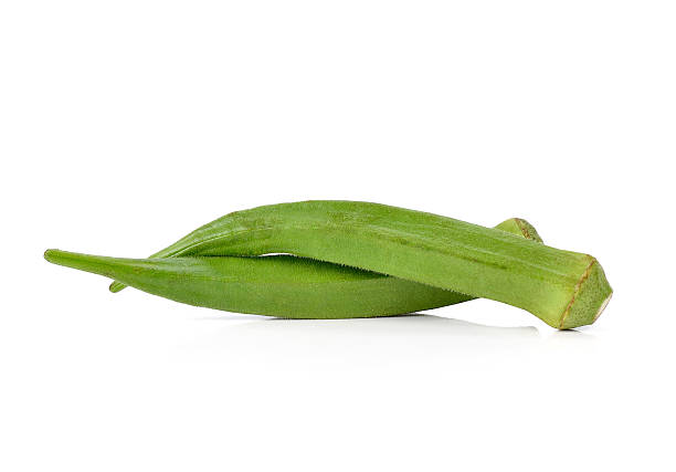 istock Fresh young okra isolated on white background 479047744