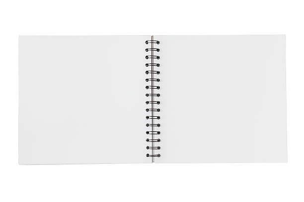 istock Sketch book open isolated on white background 479053497