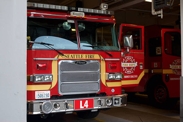 Seattle Fire Truck stock photo