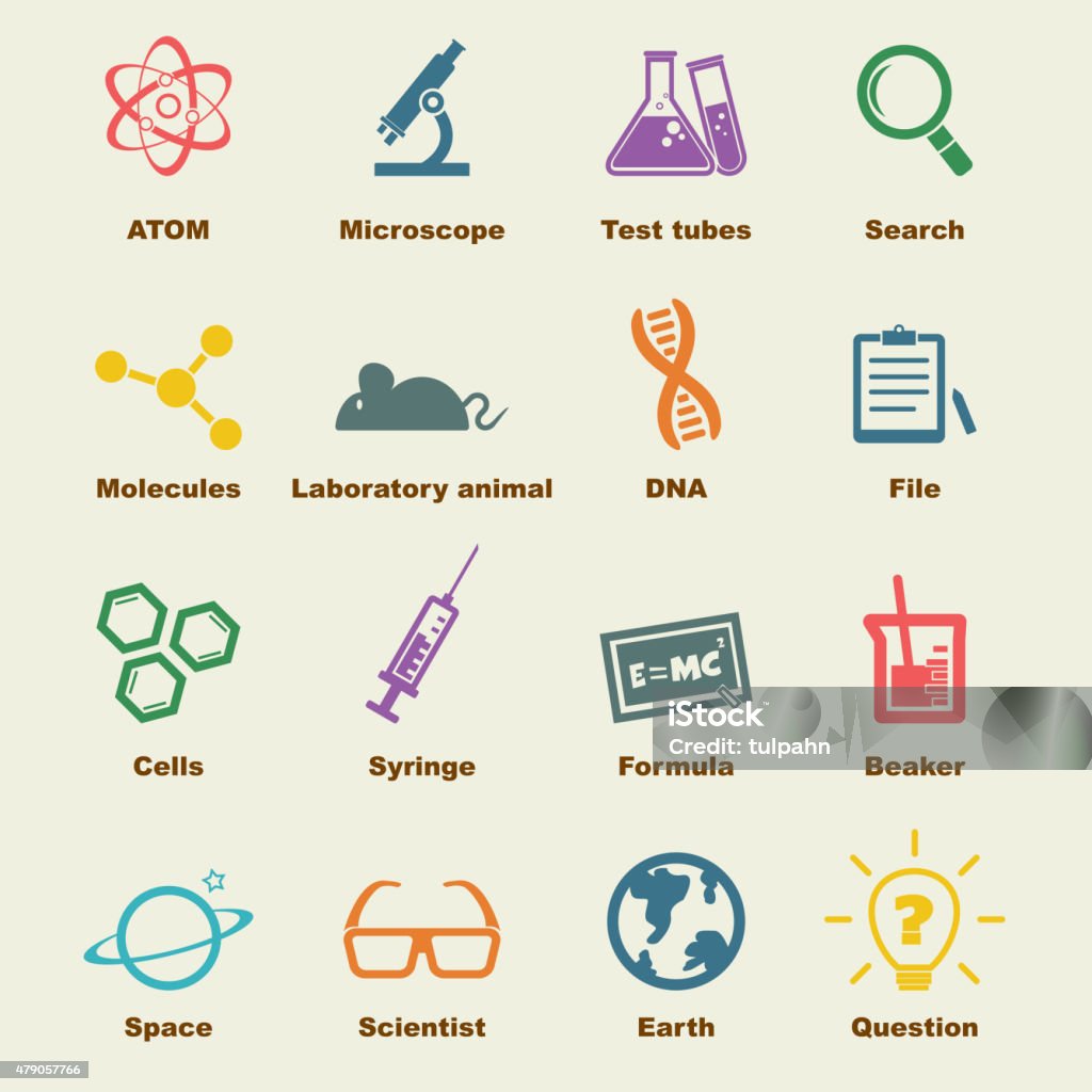 Science Elements Stock Illustration - Download Image Now - 2015, Atom ...