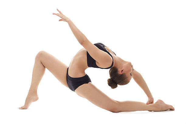 istock Professional female gymnast, isolated on white 479058244