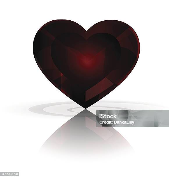 Dark Cuore In Cristallo - Immagini vettoriali stock e altre immagini di Amore - Amore, Astratto, Bianco