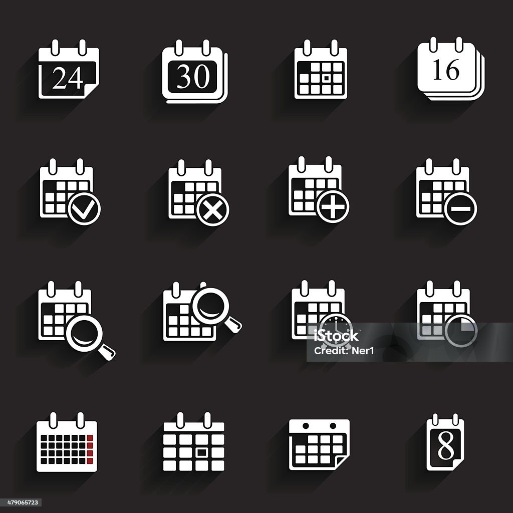 Calendar Icons & Symbols. Calendar Icons & Symbols. Abstract vector illustration. Angle stock vector