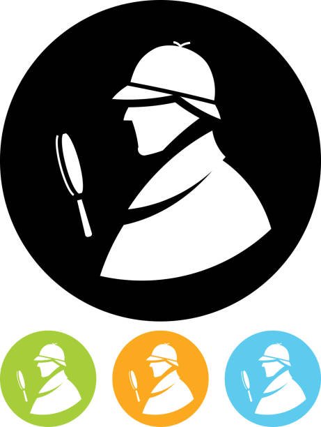 Vector Sherlock Holmes profile Detective Sherlock Holmes vector profile icon sherlock holmes icon stock illustrations