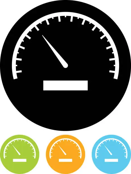 Vector illustration of Vector speedometer icon